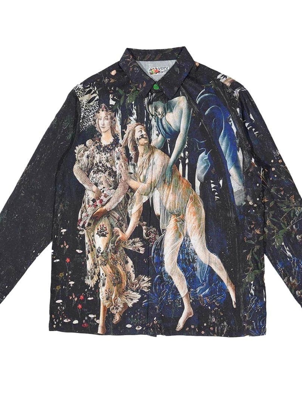Veryrare By Raf Reyes Art Print Long-Sleeve Button-Up Shirt - Black/Multi